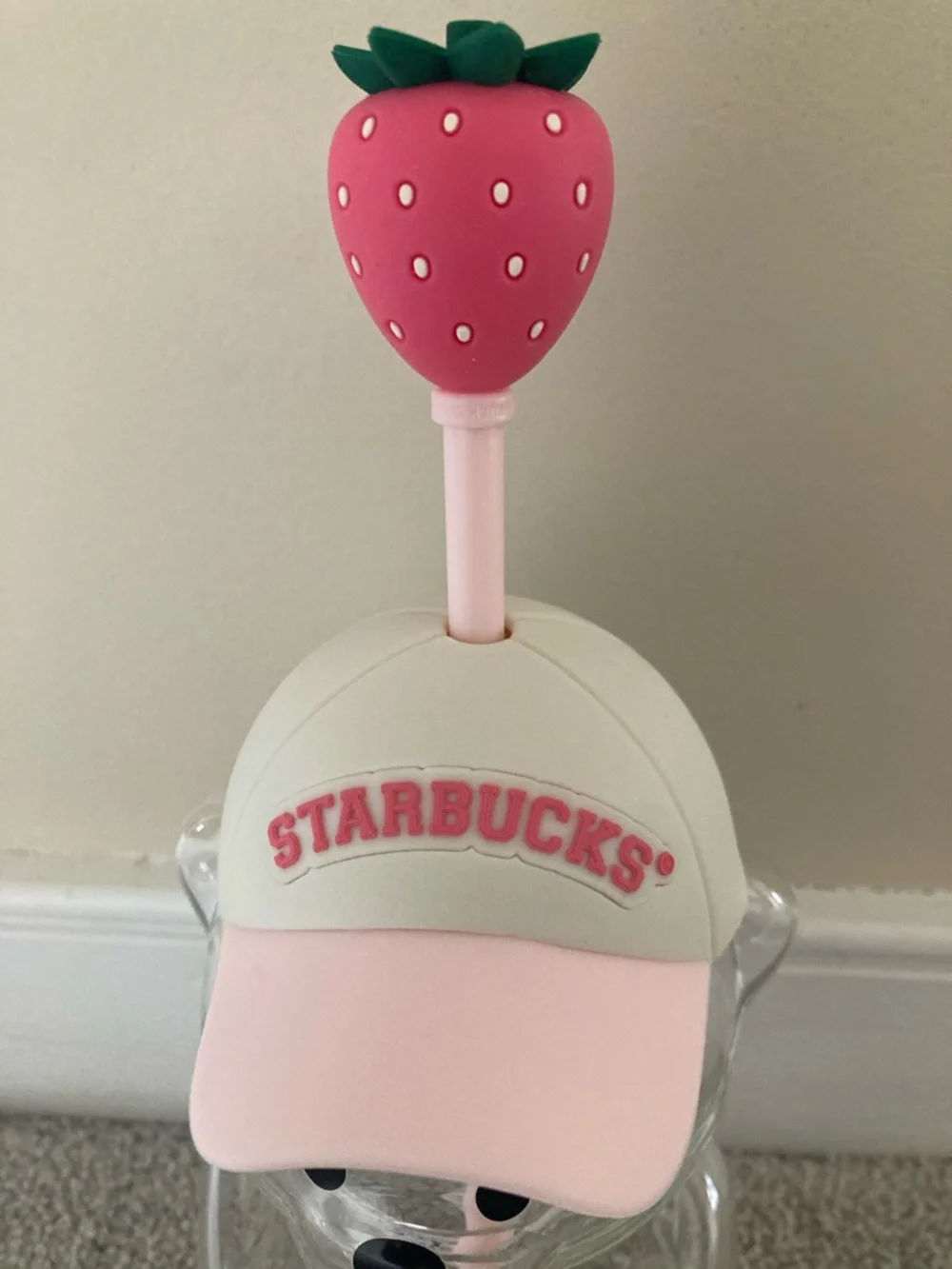 2026 Starbucks Pink Bearista Bear Glass Cold Cup